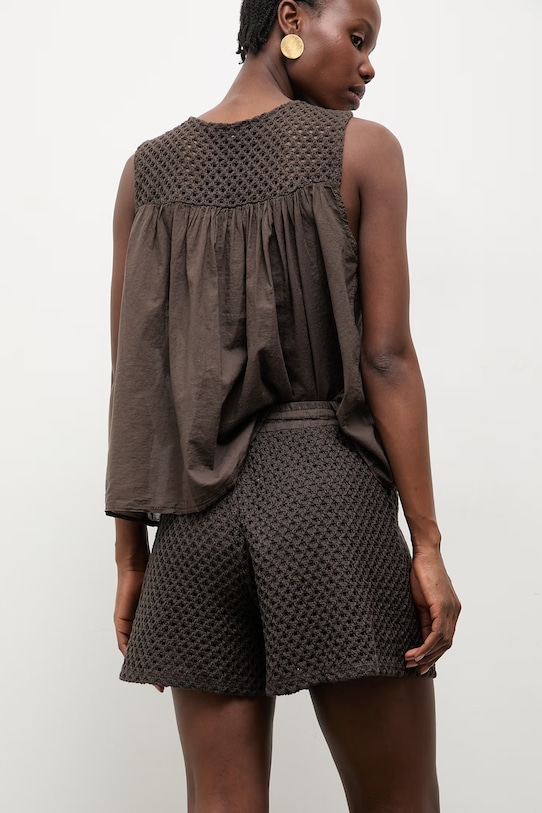 Odzież Answear.LAB bluzka damska bawełniana WS26-BKD012 brązowy