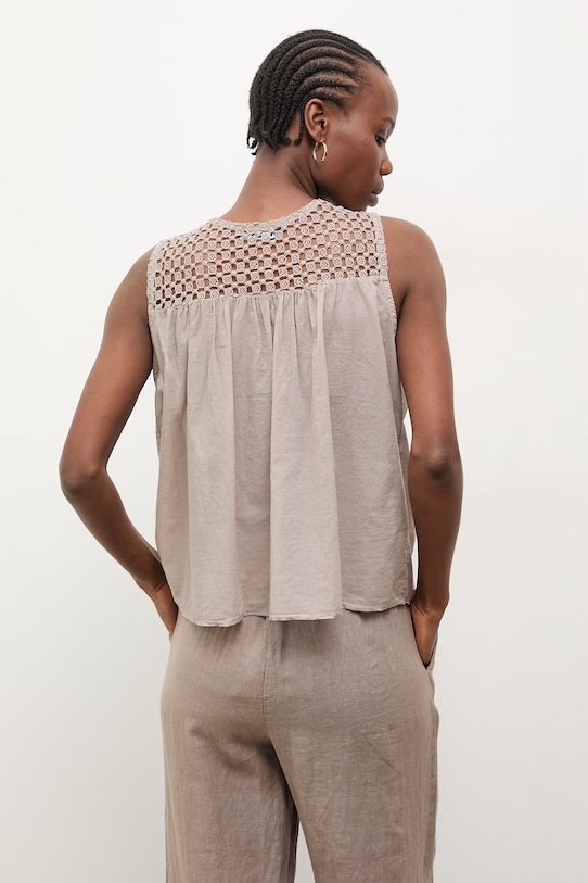 Odzież Answear.LAB bluzka damska bawełniana WS26-BKD013 beżowy