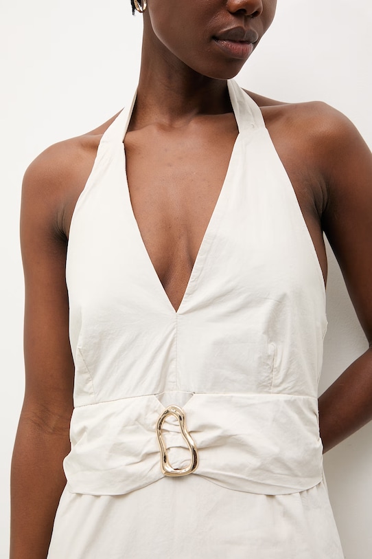 Answear.LAB bluzka damska bawełniana beżowy WS26-BKD015