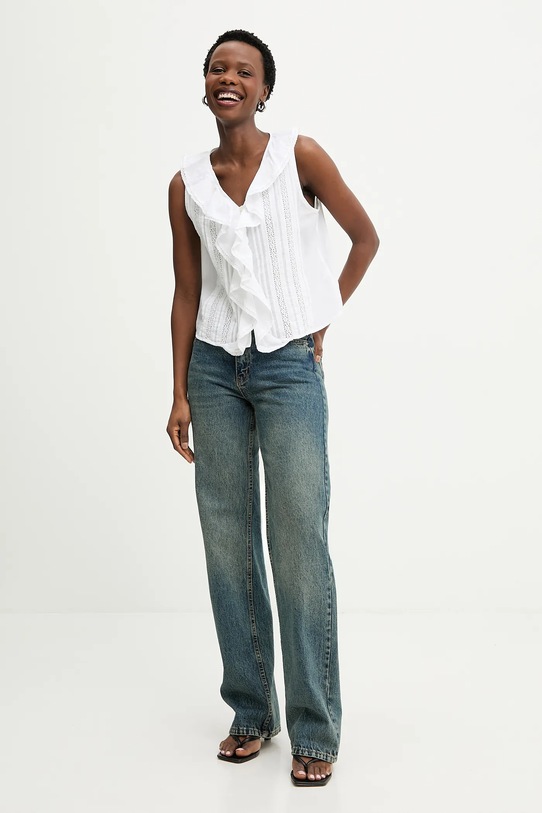 Answear.LAB bluzka bawełniana m.08329.hak biały WS26