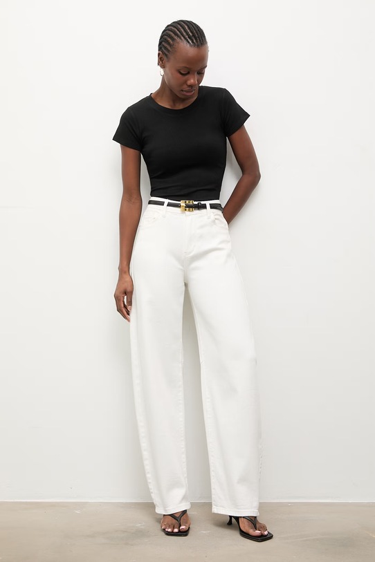 Answear.LAB t-shirt damski z bawełną WS26-BKD025 czarny WS26