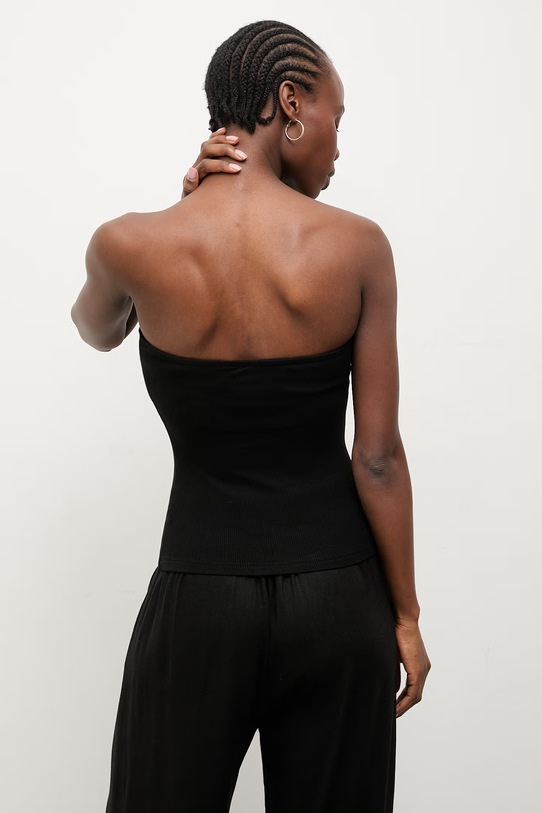 Odzież Answear.LAB top damski bawełniany z elastanem WS26-BKD026 czarny