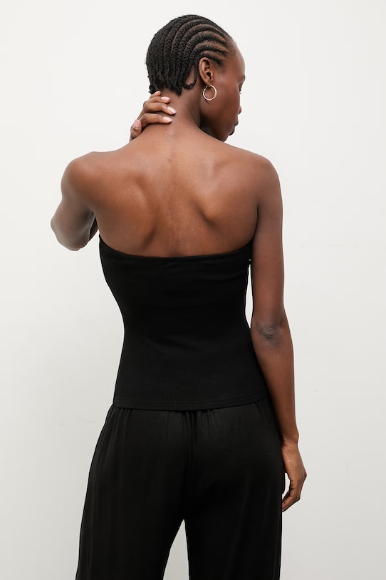 Odzież Answear.LAB top damski bawełniany z elastanem WS26-BKD026 czarny