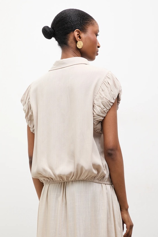 Ρούχα Λινό πουκάμισο Answear.LAB WS26-BKD028 μπεζ