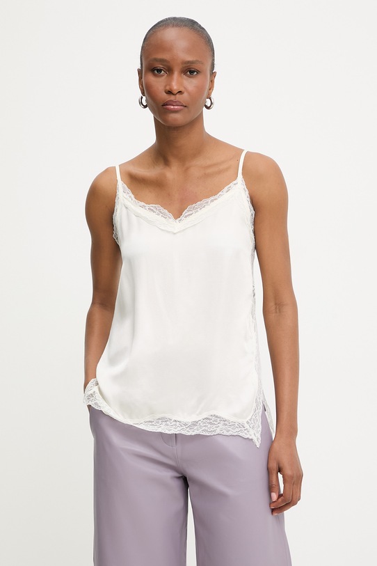 Answear.LAB bluzka na ramiączkach damska beżowy WS26-BKD029