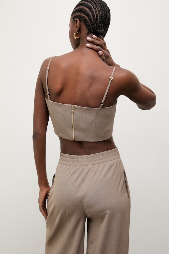 Answear.LAB top damski z wiskozą beżowy BL1587