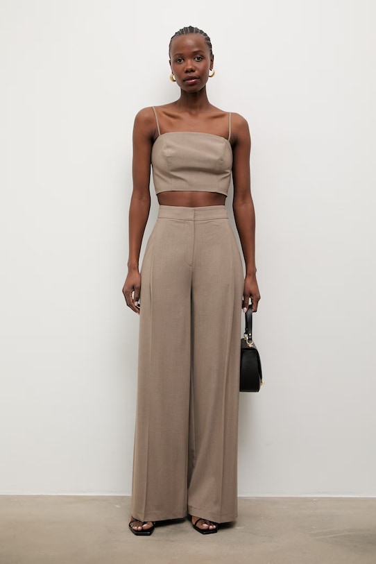 Answear.LAB dámsky top s viskózou BL1587 béžová WS26