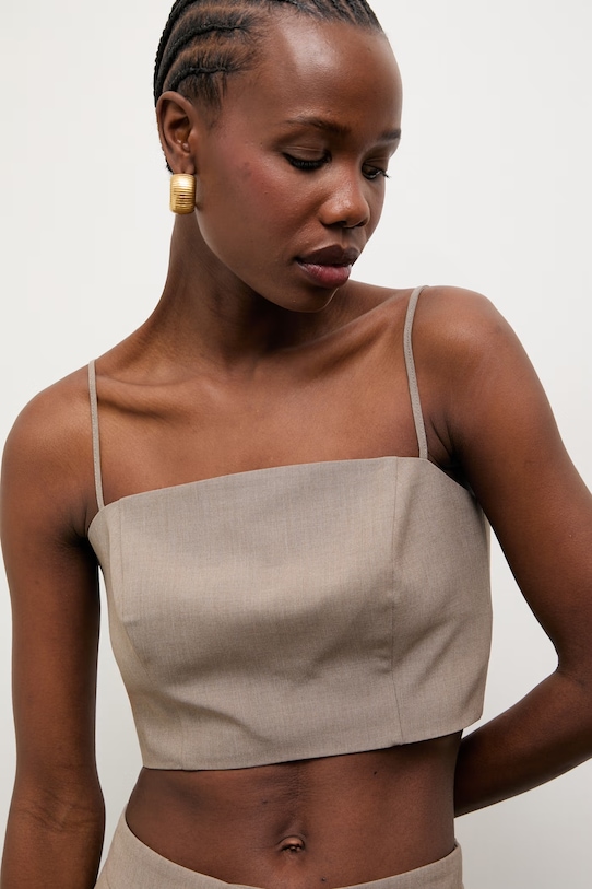 Answear.LAB dámsky top s viskózou BL1587 béžová