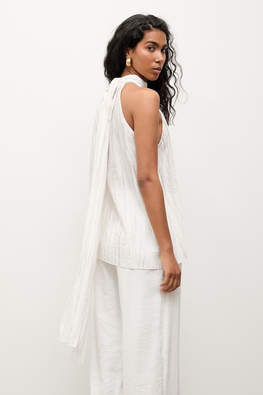 Odzież Answear.LAB bluzka halter damska WS26-BKD033 beżowy