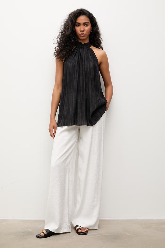 Answear.LAB bluzka halter damska WS26-BKD033 czarny WS26