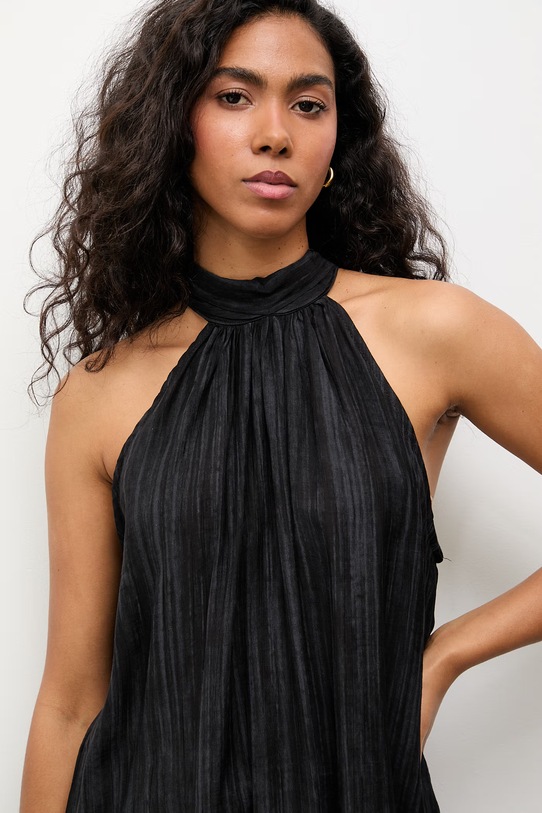 Answear.LAB bluzka halter damska WS26-BKD033 czarny