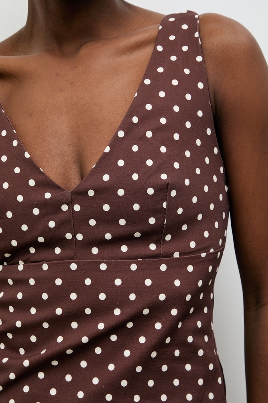 Answear.LAB bluzka damska bawełniana z elastanem 96116.iak brązowy