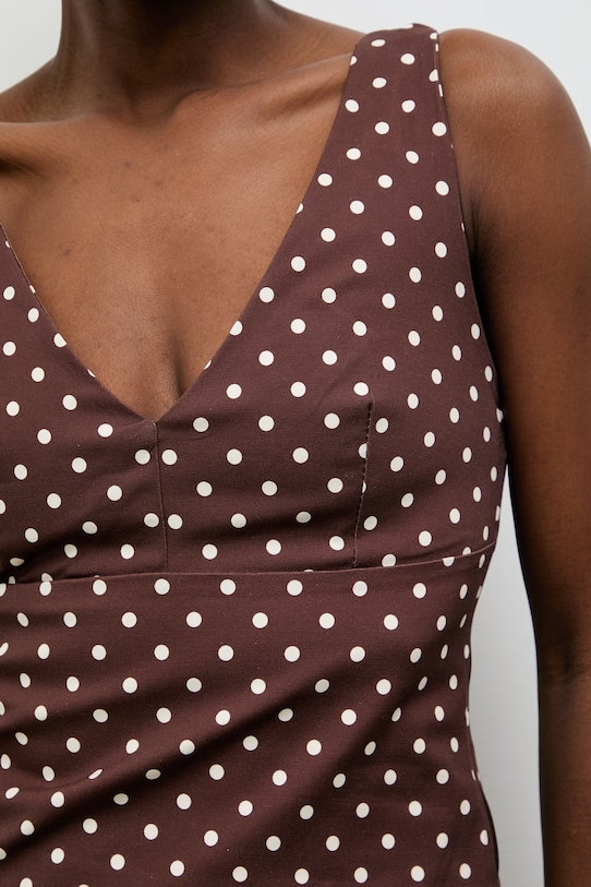 Answear.LAB bluzka damska bawełniana z elastanem 96116.iak brązowy