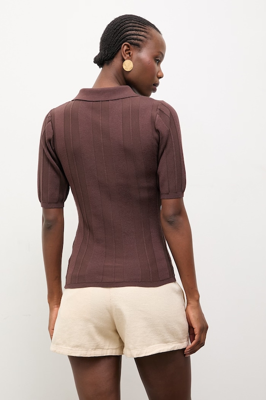 Odzież Answear.LAB polo 75502.hak brązowy