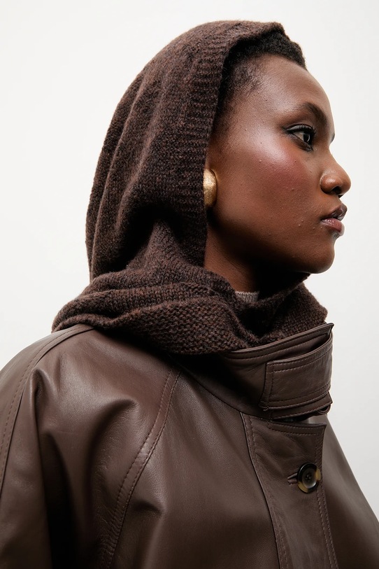 Answear.LAB kominiarka z dodatkiem wełny merino WS26-CDD000 brązowy WS26