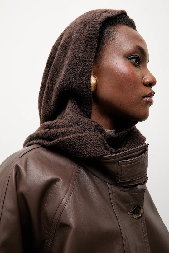 Answear.LAB kominiarka z dodatkiem wełny merino WS26-CDD000 brązowy WS26