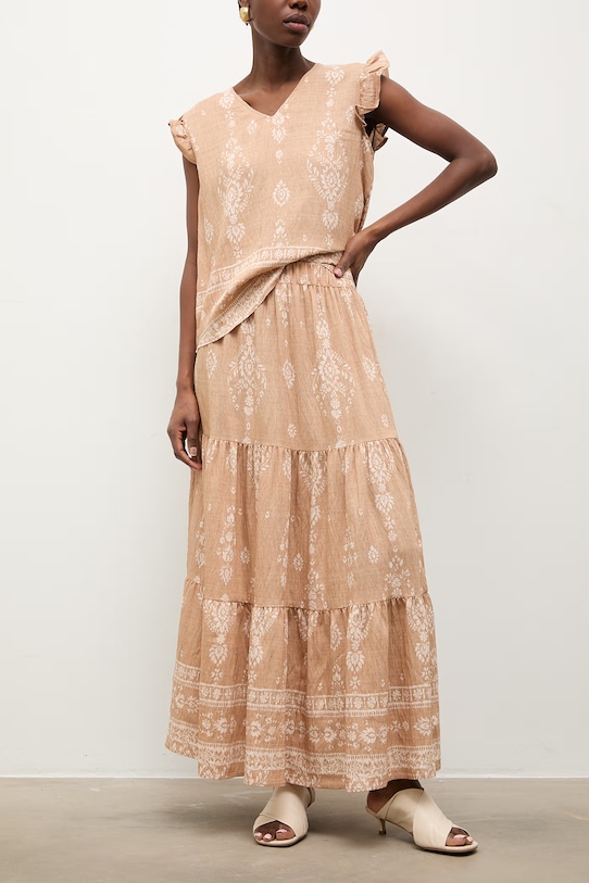 Answear.LAB komplet damski z wiskozy beżowy WS26-DKD001