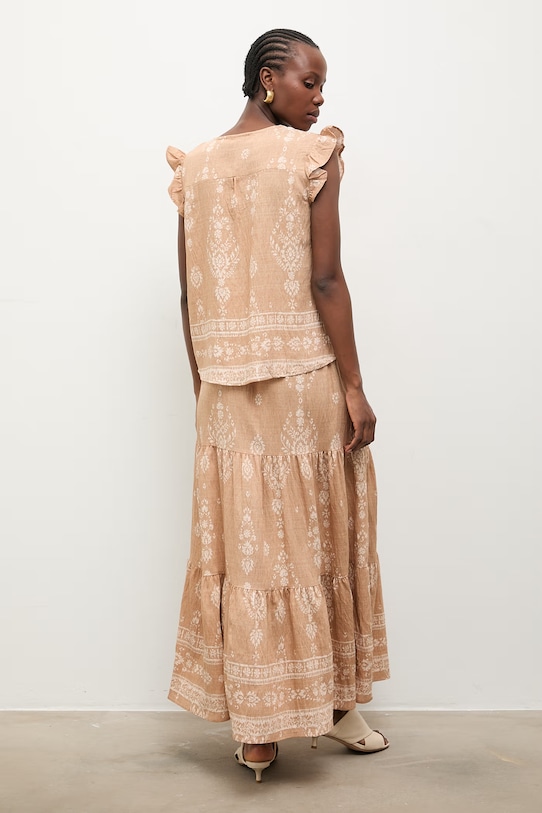 Answear.LAB komplet damski z wiskozy beżowy WS26-DKD001