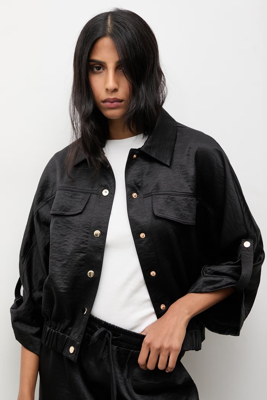 Answear.LAB komplet z domieszką lnu Y25015.hak czarny WS26