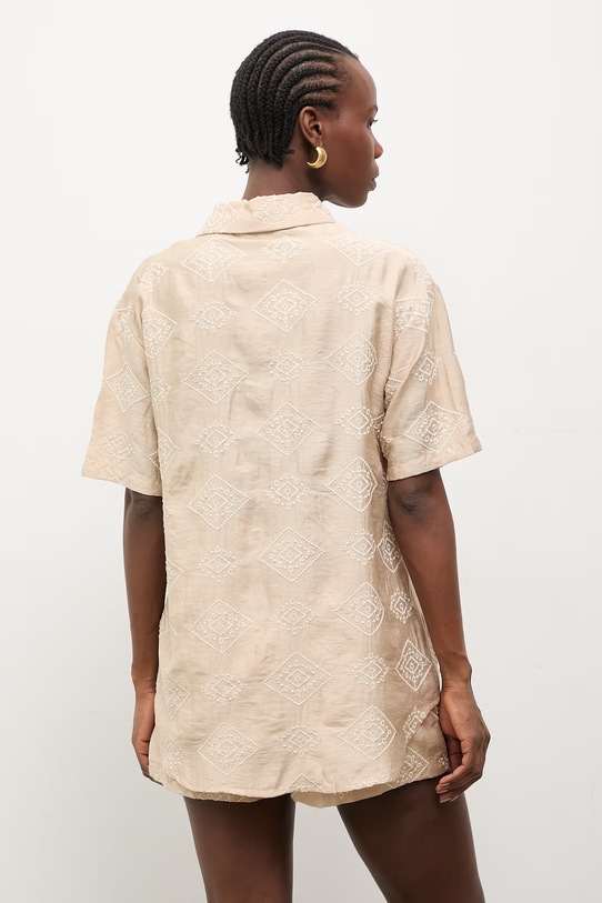 Answear.LAB komplet damski z wiskozy beżowy WS26-DKD003