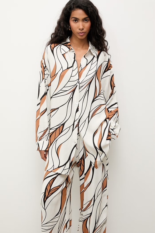 Answear.LAB komplet damski z lnem WS26-DKD004 beżowy WS26