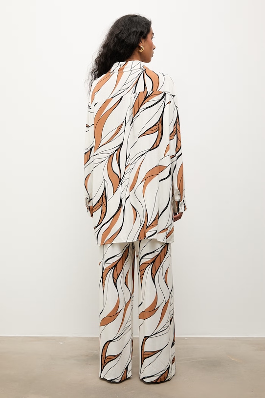 Answear.LAB komplet damski z lnem beżowy WS26-DKD004