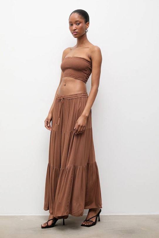 Answear.LAB top i spódnica Reina/BUSTIER.hak brązowy