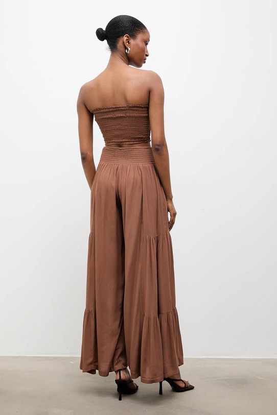 Μπλούζα και φούστα Answear.LAB καφέ Muss/BUSTIER.hak