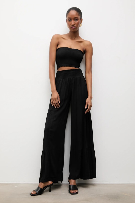 Answear.LAB top i spódnica tkanina czarny Muss/BUSTIER.hak