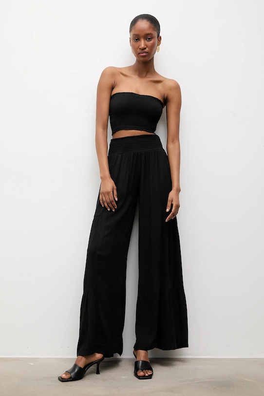 Answear.LAB top i spódnica tkanina czarny Muss/BUSTIER.hak