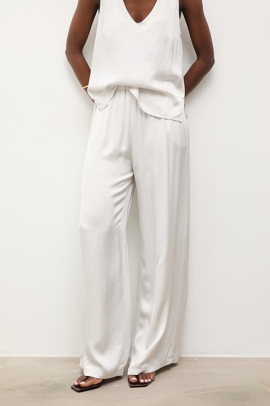 Odzież Answear.LAB komplet codzienny damski z wiskozy WS26-DKD008 beżowy