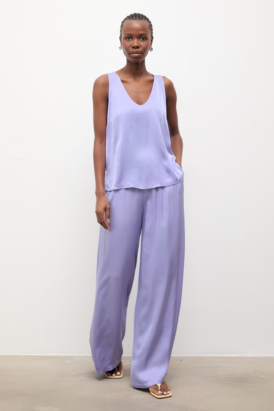 Answear.LAB komplet codzienny damski z wiskozy WS26-DKD008 fioletowy WS26