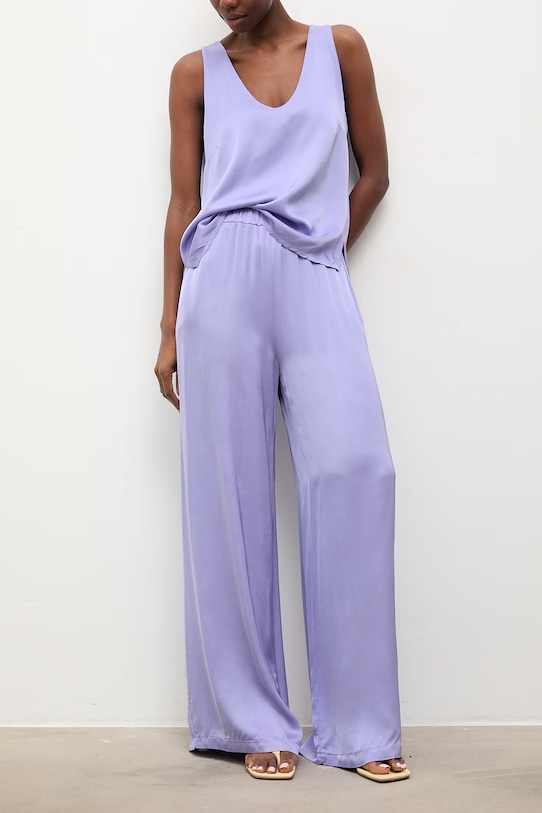 Answear.LAB komplet codzienny damski z wiskozy fioletowy WS26-DKD008