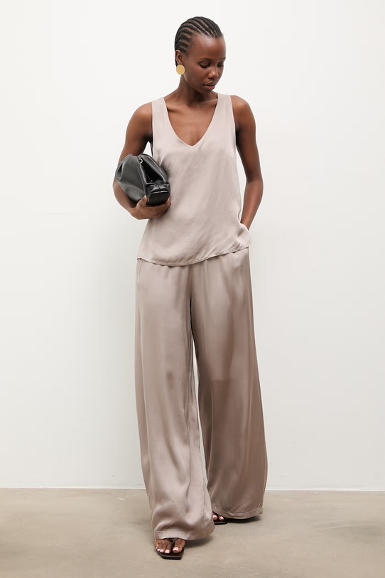 Answear.LAB komplet codzienny damski z wiskozy beżowy WS26-DKD008