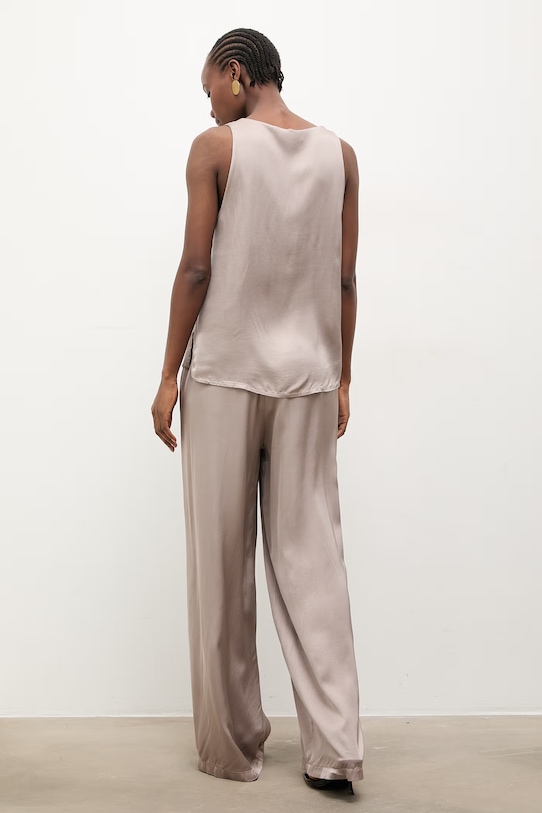 Answear.LAB komplet codzienny damski z wiskozy beżowy WS26-DKD008