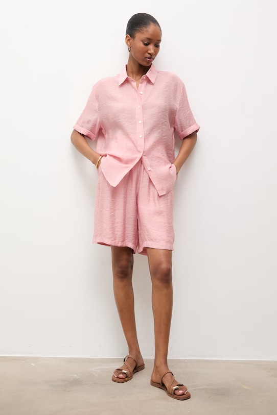 Answear.LAB koszula i szorty ZY932.ZY932-1.hak różowy WS26