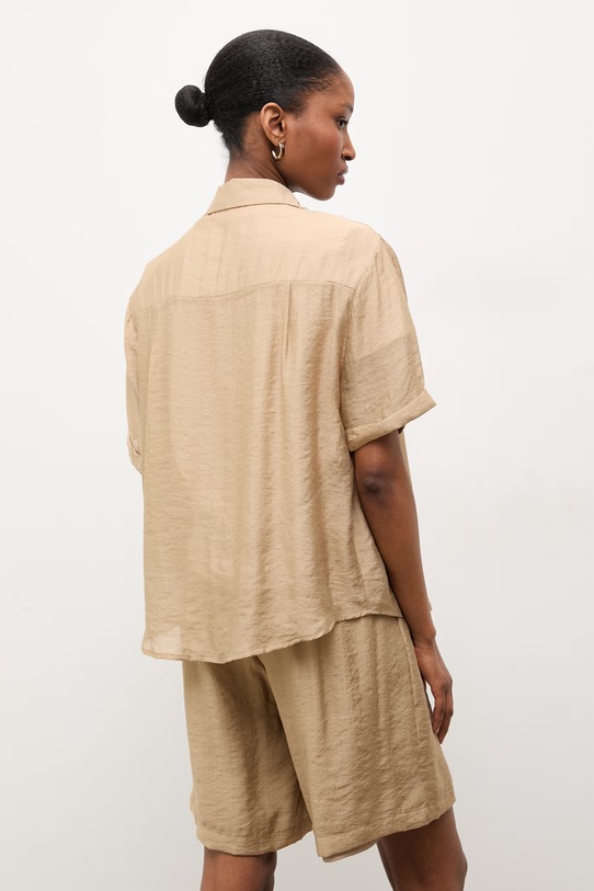 Answear.LAB koszula i szorty beżowy ZY932.ZY932-1.hak