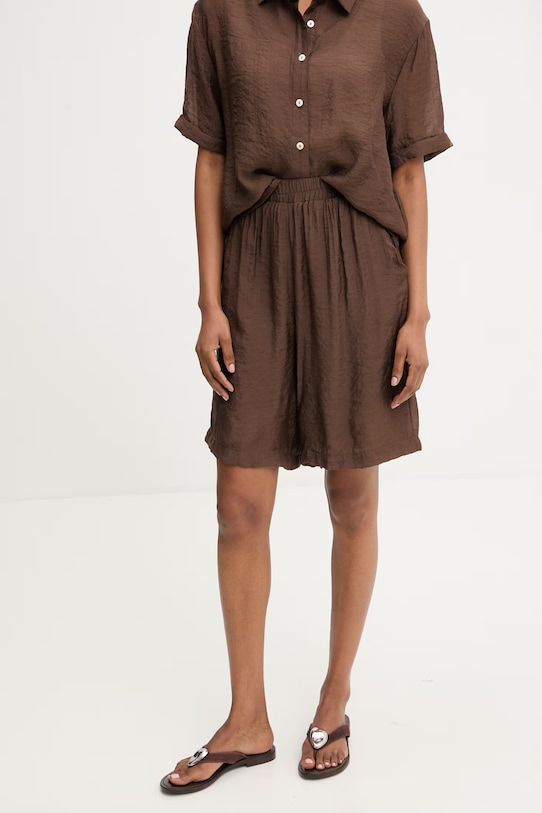 Odzież Answear.LAB koszula i szorty ZY932.ZY932-1.hak brązowy