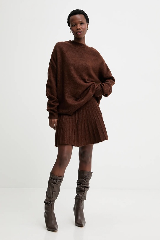 Answear.LAB sweter i spódnica 1001.sng.tok brązowy WS26