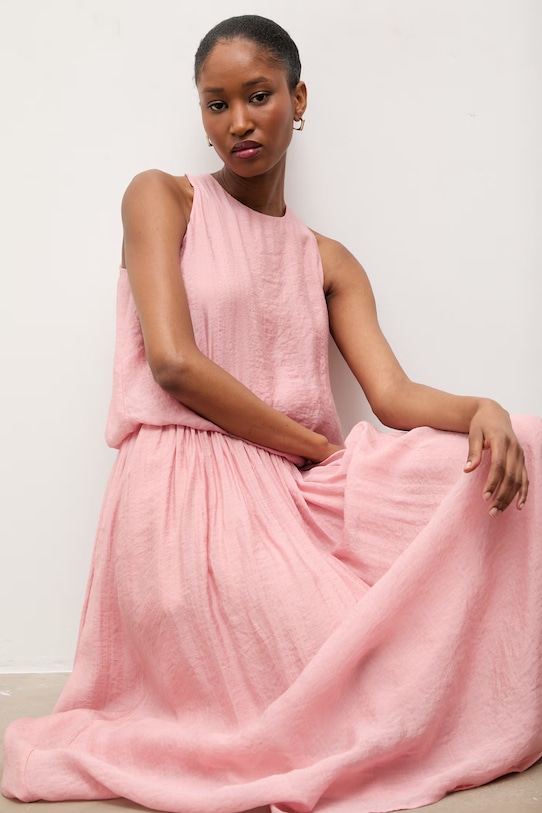 Answear.LAB bluzka i spódnica tkanina różowy AS992501.hak