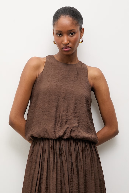 Answear.LAB bluzka i spódnica AS992501.hak brązowy WS26