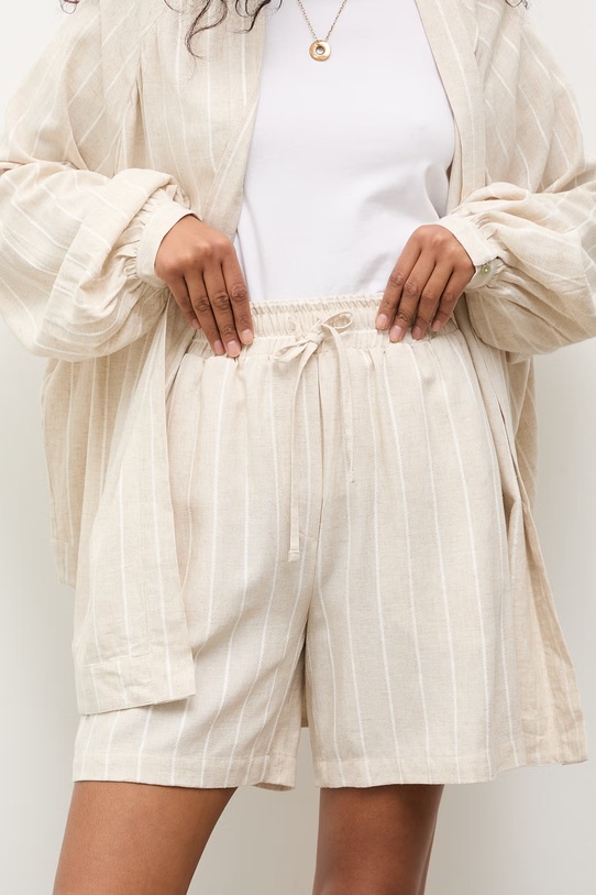 Odzież Answear.LAB komplet damski z wiskozy stipe.set beżowy