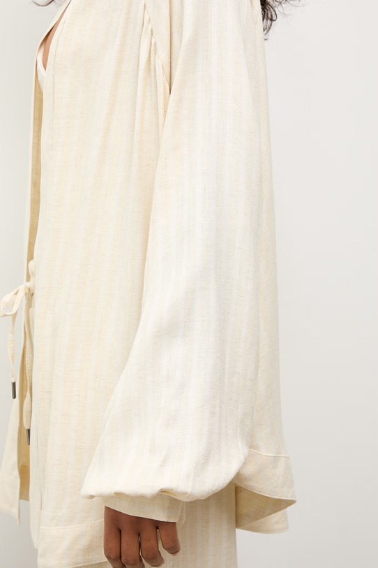 Answear.LAB komplet codzienny damski z dodatkiem lnu stripe2.set