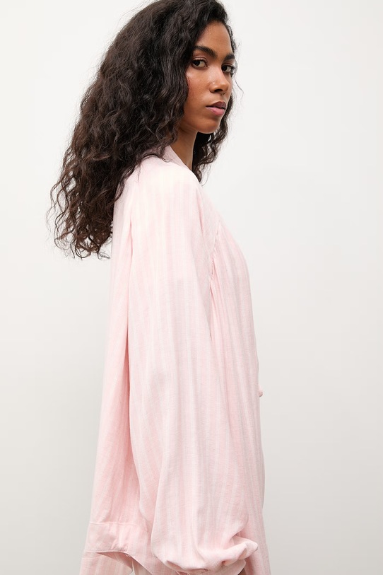 Answear.LAB komplet codzienny damski z dodatkiem lnu stripe2.set