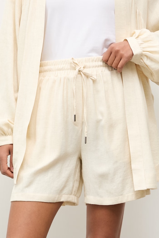 Odzież Answear.LAB komplet codzienny damski z dodatkiem lnu solid.set żółty