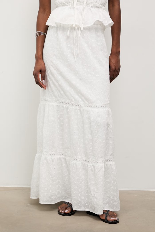 Odzież Answear.LAB komplet damski bawełniany PS9521ABS.fak biały