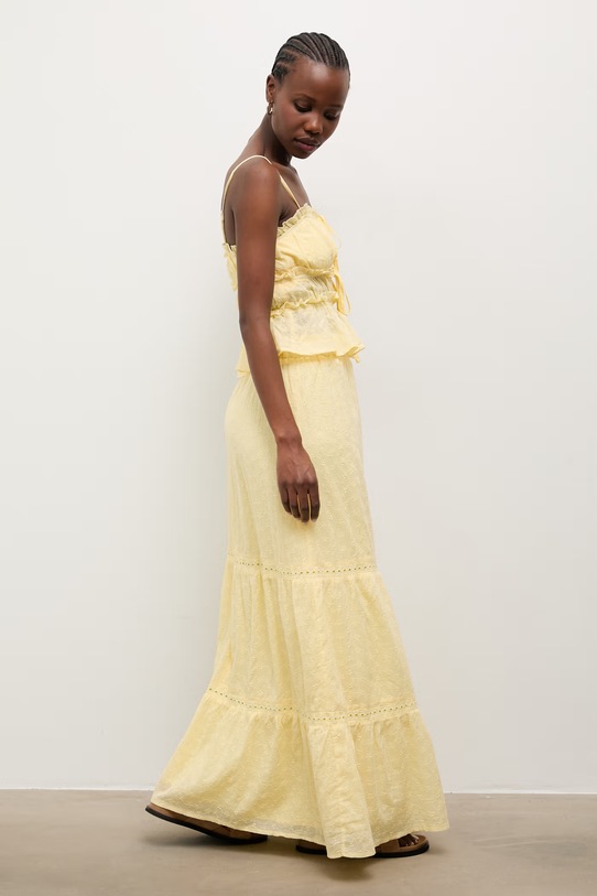 Answear.LAB komplet damski bawełniany żółty PS9521ABS.fak