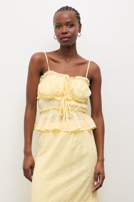 Answear.LAB komplet damski bawełniany PS9521ABS.fak żółty WS26