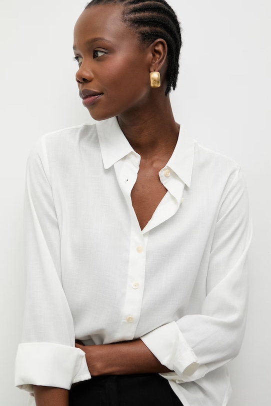 Answear.LAB camicia da donna in viscosa bianco Ines.hak