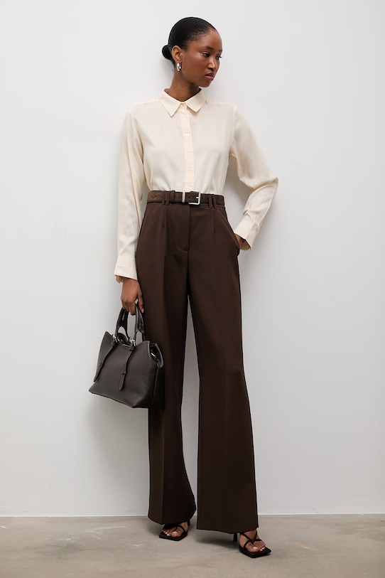 Πουκάμισο Answear.LAB Ines.hak μπεζ WS26